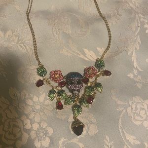 Betsey Johnson Skull Bib Frontal Necklace